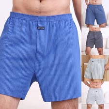 Men's Striped Cotton Pajama Pants Trunks Style Sleep and Wear