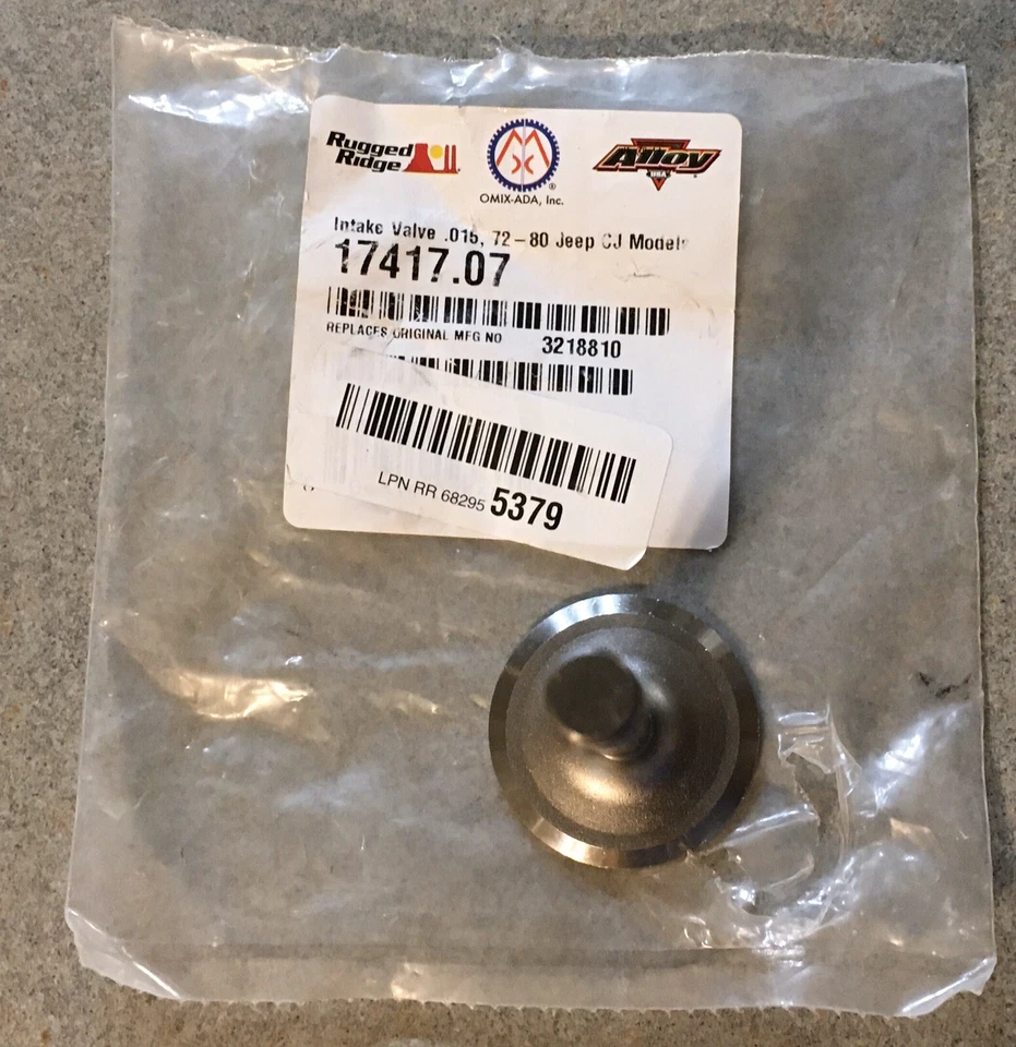 Válvula de admisión OMIX-ADA 17417.07 .015 para Jeep CJ 72-80 Foto 3 de 3