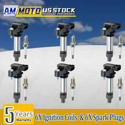 #ad #ad 6X OEM Ignition Coils amp; Spark Plugs For Chevrolet Cadillac 41 109 UF569 US HOT $56.08