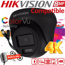HIKVISION COMPATIBLE 4K 8MP CCTV Camera Turret TVI 25M COLORVU AT NIGHT 2.8mm
