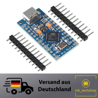 ATmega32U4 Pro Micro Board USB-C Arduino kompatibel 5V 16MHz HID Keyboard IDE