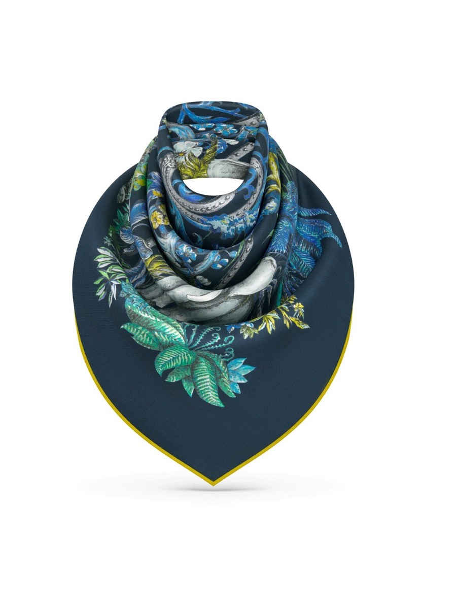 Christian Dior TOILE DE JOUY VOYAGE 90 Square Silk Scarf In