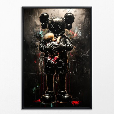 Wandbild Kaws, Baby, Kleinkind - Bearbrick Bear, kunst, LeinwandKunst, Pop Art