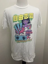 Brisco Brands T Shirt Mens LARGE Lonely Hearts Club Anime Short Sleeve Tee