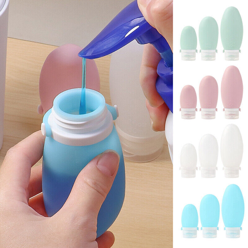38/60/90ML Refillable Bottles Shower Gel Shampoo Cosmetic Travel Bottle Hot ❈