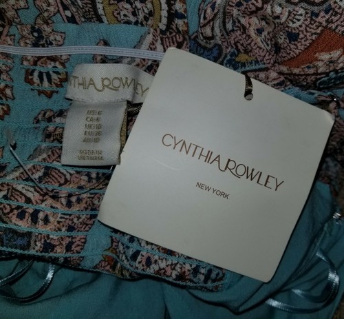 New Cynthia Rowley sz 6 Maxi Dress sleeveless tank multi color 2794 - Picture 4 of 4