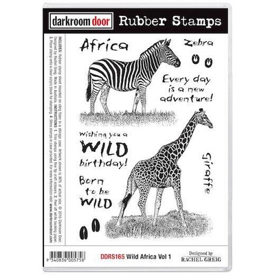 Darkroom Tür Kleben Gummistempel Set - DDRS165 Wild Africa Vol 1