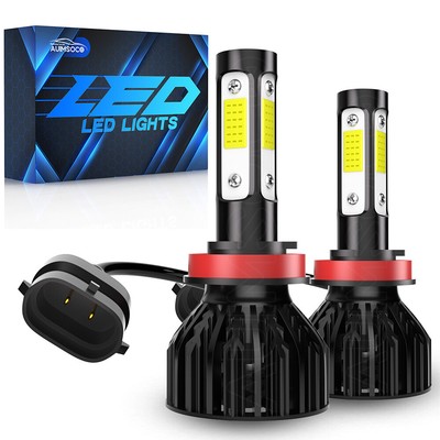 For Ford	C-Max 2013-2018 4-Sides LED Headlight H11 Low Beam Bulbs Kit 6000K 2x