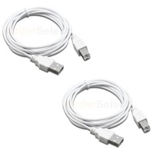 2X For HP CANON DELL BROTHER PRINTER SCANNER CABLE CORD USB 2.0 A-B 6FT