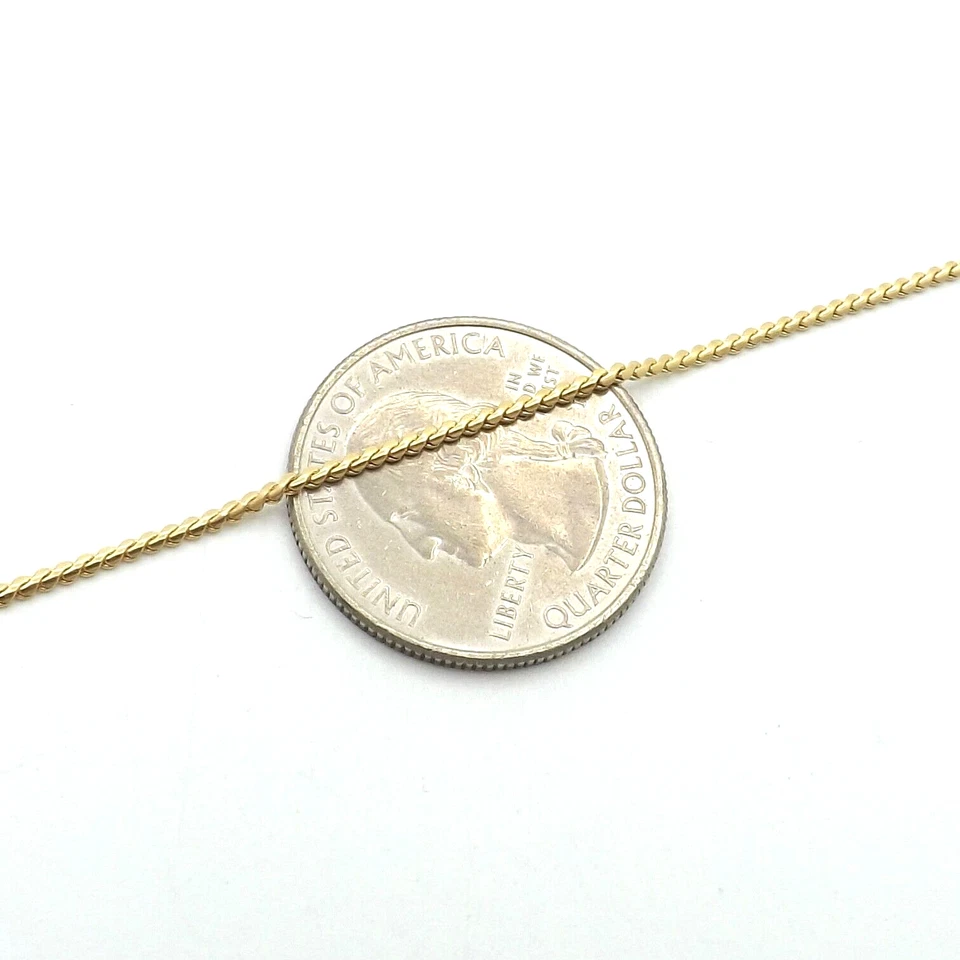 UnoAerre Oro 18k Serpentina S Eslabón Colgante Cadena Collar 20 pulgadas Italia 5gr Nuevo Foto 3 de 4