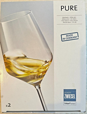 NEU PURE SCHOTT ZWIESEL TRITAN-Protect 2-er SET Weißwein Riesling-Kristallglas