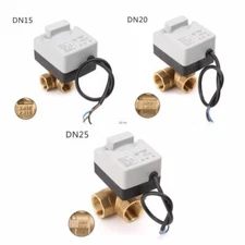 Electric Motorized Ball Valve Three-wire Two Control For Air Condit AC220V 3-way