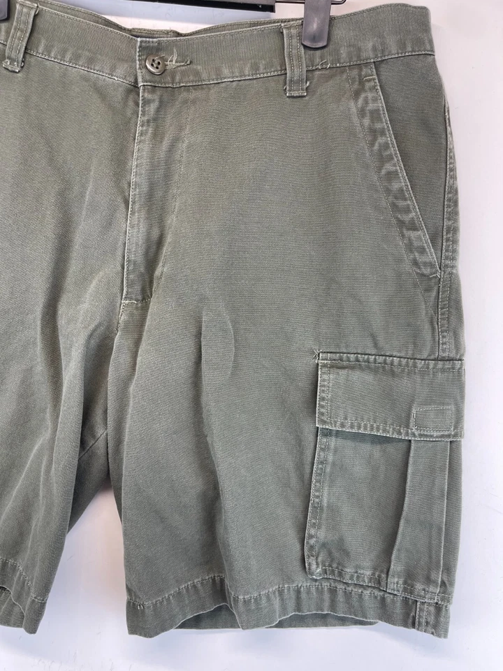 Dockers 工装短裤 - 男式 36 - 军绿色 - 工装口袋 (1930) — 第 3/4 张图片