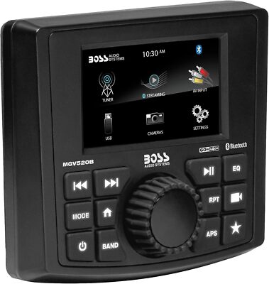 BOSS Audio Systems MGV520B Marine Gauge Receiver   Weatherproof, 3 Inch LCD,