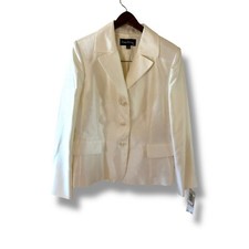 NWT EVAN PICONE - Light Cream Lined Blazer with pockets - Size 10