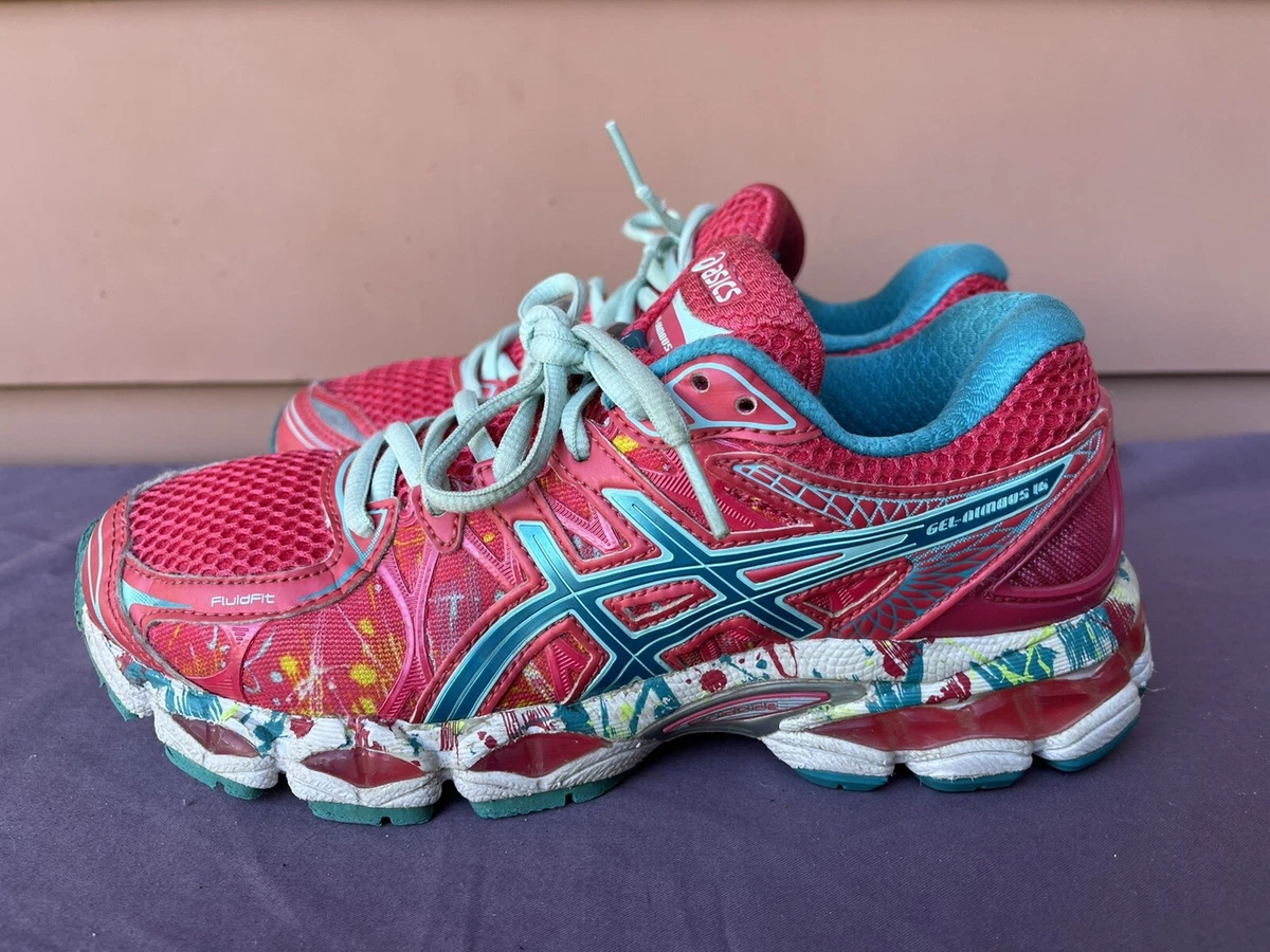 Armoedig Zorgvuldig lezen Sandalen RARE EUC Asics Gel Nimbus 16 Women US 7 Pink 2014 NYC Marathon Running Shoes  D6 | eBay