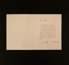 Rare 1940 Queen Elizabeth II & Princess Margaret Signed Royal Christmas Card UK