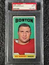 1965 Topps Football #3 Nick Buoniconti PSA 7