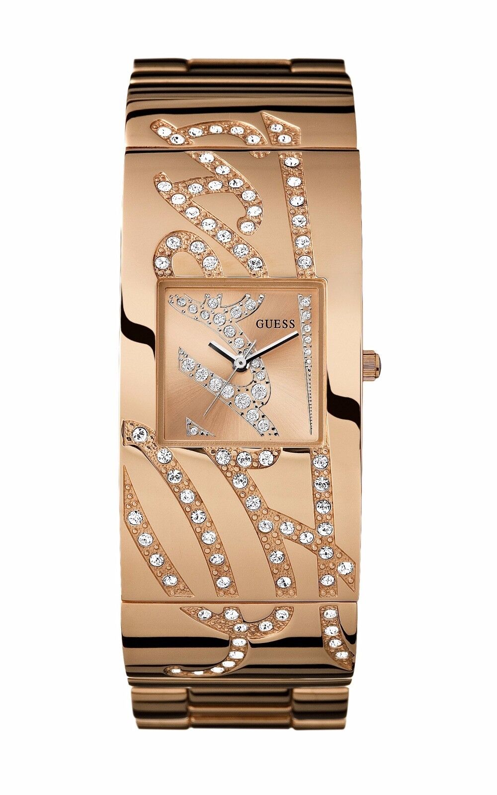 Guess Ladies Analogue Gold Tone Watch Swarovski Crystalized W11527l1 For Sale Online Ebay