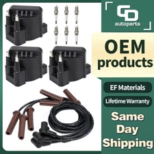 DR39 3 Ignition Coil + 6 Spark Plug + Wire for Buick Cadillac Oldsmobile Pontiac