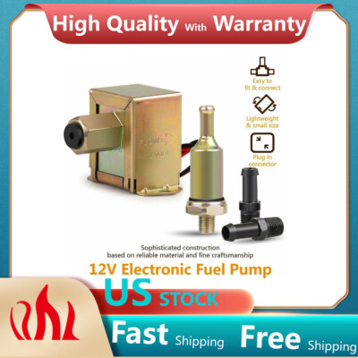 #ad 12V 4 7PSI Universal Fuel Pump Electric Inline Low Pressure Gas Diesel E8012S US $17.95