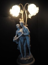 Vintage Widdop Bingham Lovers Sculpture Table Lamp Large 67cm Heavy 4.3kg