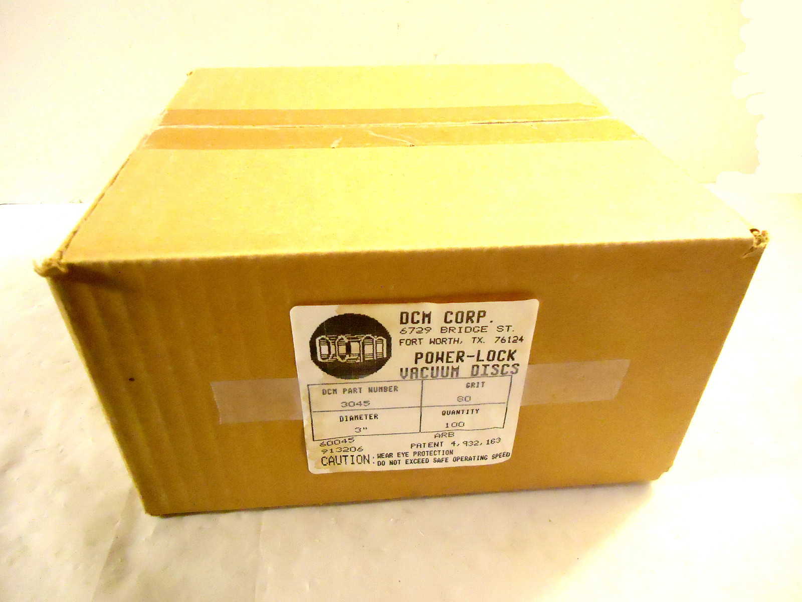 PowerLock Sanding Discs and Mandrel, 3" x 6 Hole, 80 Grit,100 Discs