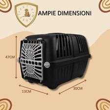 PRATIKO1 Trasportino Cane Gatto SPECIAL EDITION Nero per Auto OMOLOGATO 30x13x47