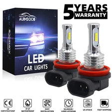 2-Sides H11 LED Headlight Kit Low Beam Bulb Super Bright 6500K White 1000000LM