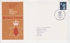 GB ROYAL MAIL FDC 1974 NORTHERN IRELAND DEFINITIVE 4.5p BELFAST PMK