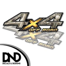 4x4 Decals 2 Pack Sticker for Chevy GMC Silverado truck - Original Off Road D&1