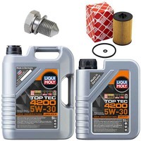 MotoröL Filter Set 4200 5W-30 Liqui Moly 6 Liter + Schraube FüR Skoda VW Passat