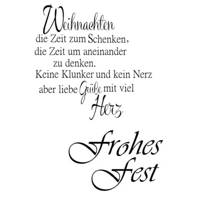 Efco Stempel Clear Frohes Fest, transparent, A7/ 74 x 105 mm, 2-teilig
