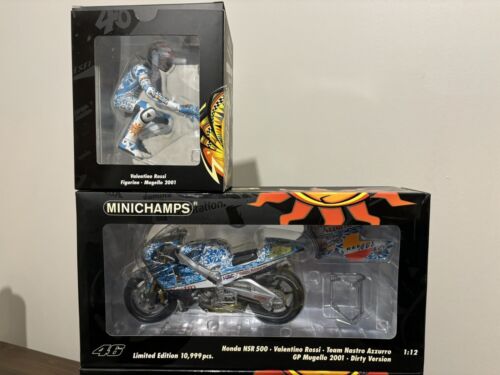 Minichamps MotoGP Yamaha Mugello 2001 Valentino Rossi Dirty Version Unopened - Foto 2 di 8
