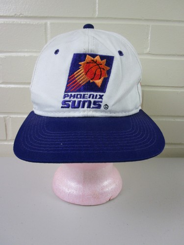 Vintage Phoenix Suns Hat NBA The G Cap Script Logo SnapBack White Dome 1990's