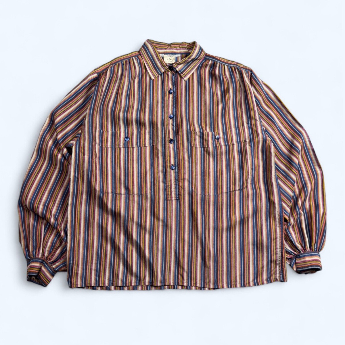 Saint Laurent Rive Gauche Vintage Silk Shirt Size 2 made in France