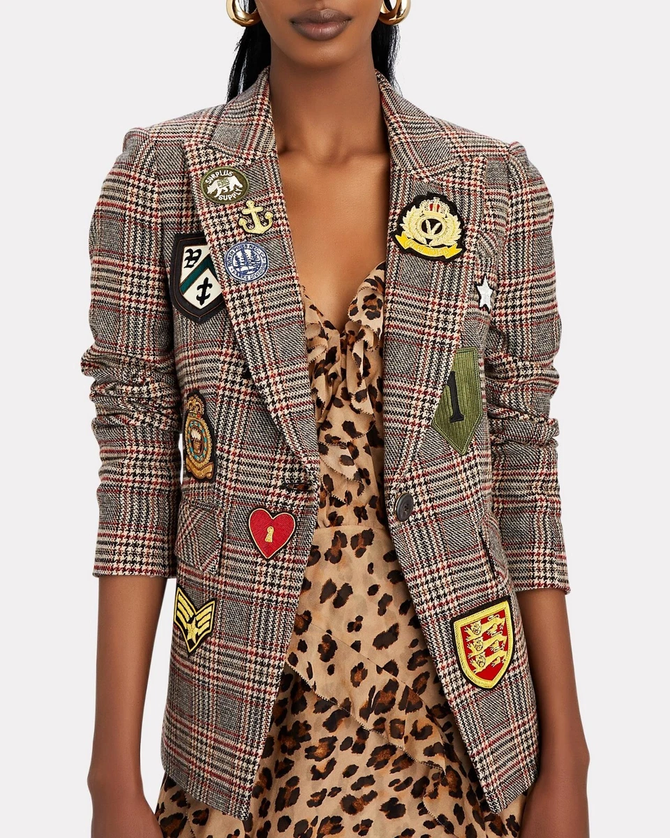 VERONICA BEARD Merlin Patch Dickey Jacket Blazer Camel Glen Plaid 0 XS NWT  $798 | eBay