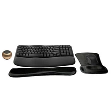 New Logitech MK670 Comfort Keyboard/Mouse Set + Mini Speaker, Wrist/Mouse Pads