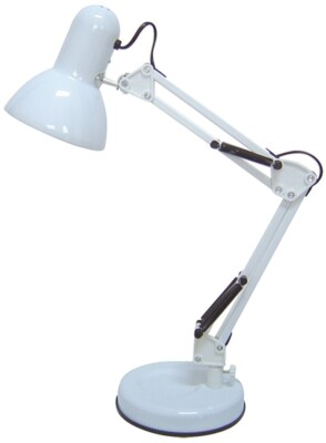 Rabalux 4211 Tischleuchte Samson, E27, weiß, Standard, 49cm
