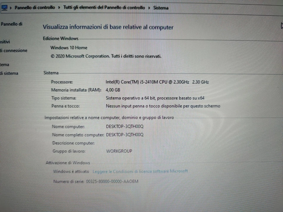 Asus U36S Core i5-2410M 4GB RAM 500GB HD PORTATILE NOTEBOOK - Immagine 2 di 4