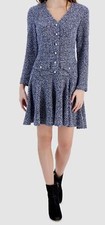 Taylor Women's Blue Knit Above Knee Sweaterdress Size 14