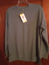 Members Mark French Terry Crew Aqua Slate Mens Sweatshirt Size M NWT