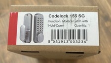 Codelocks 0155 SG Mortice Latch Hold-Open, Silver Grey. New | FREE 📦 DELIVERY