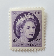 canada stamp #340 - Queen Elizabeth II (1954) 4¢ MNH OG