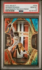 2022 PANINI SELECT GEORGE PICKENS SNAPSHOTS TIE-DYE PRIZM #1/25 PSA 10 GEM MINT