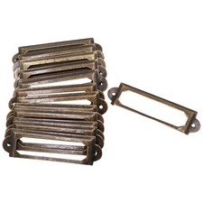 30 Pcs Metal Office Library File Drawer Tag Label Holder for Office Drawers