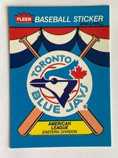 Toronto Blue Jays 1989 Fleer Baseball Team Logo/Home Sticker