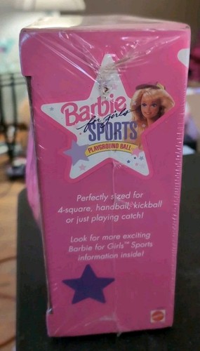 1993 Rare Barbie For Girls Sports Pink Playground Ball With Hearts And Stars - Picture 2 of 3