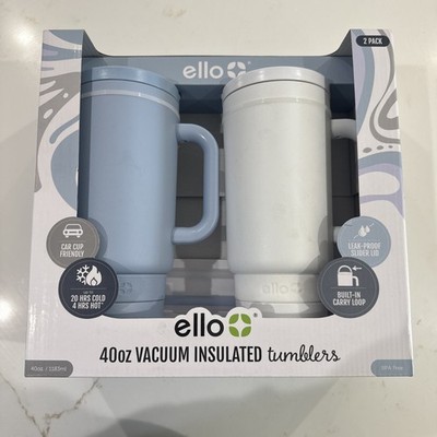 Ello Port 40-oz. Stainless Steel Leak-Proof Easy Clean Tumbler with Handle, 2pk