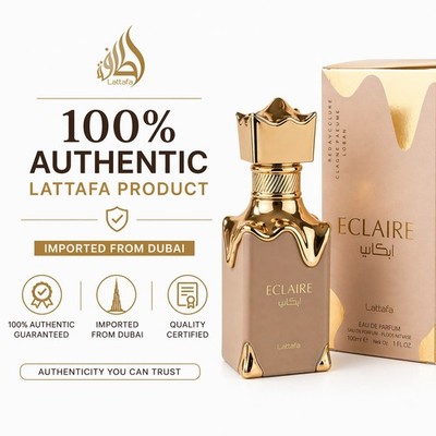 Lattafa Eclaire Eau de Parfum 100ml Unisex Parfum Vanille Gourmand EDP Original